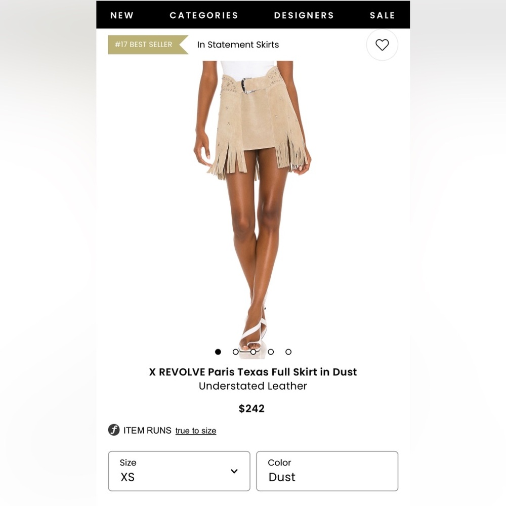 ISO X Revolve Paris Texas Skirt in an XS